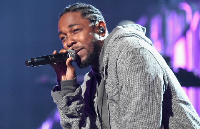 Kendrick Lamar performs.