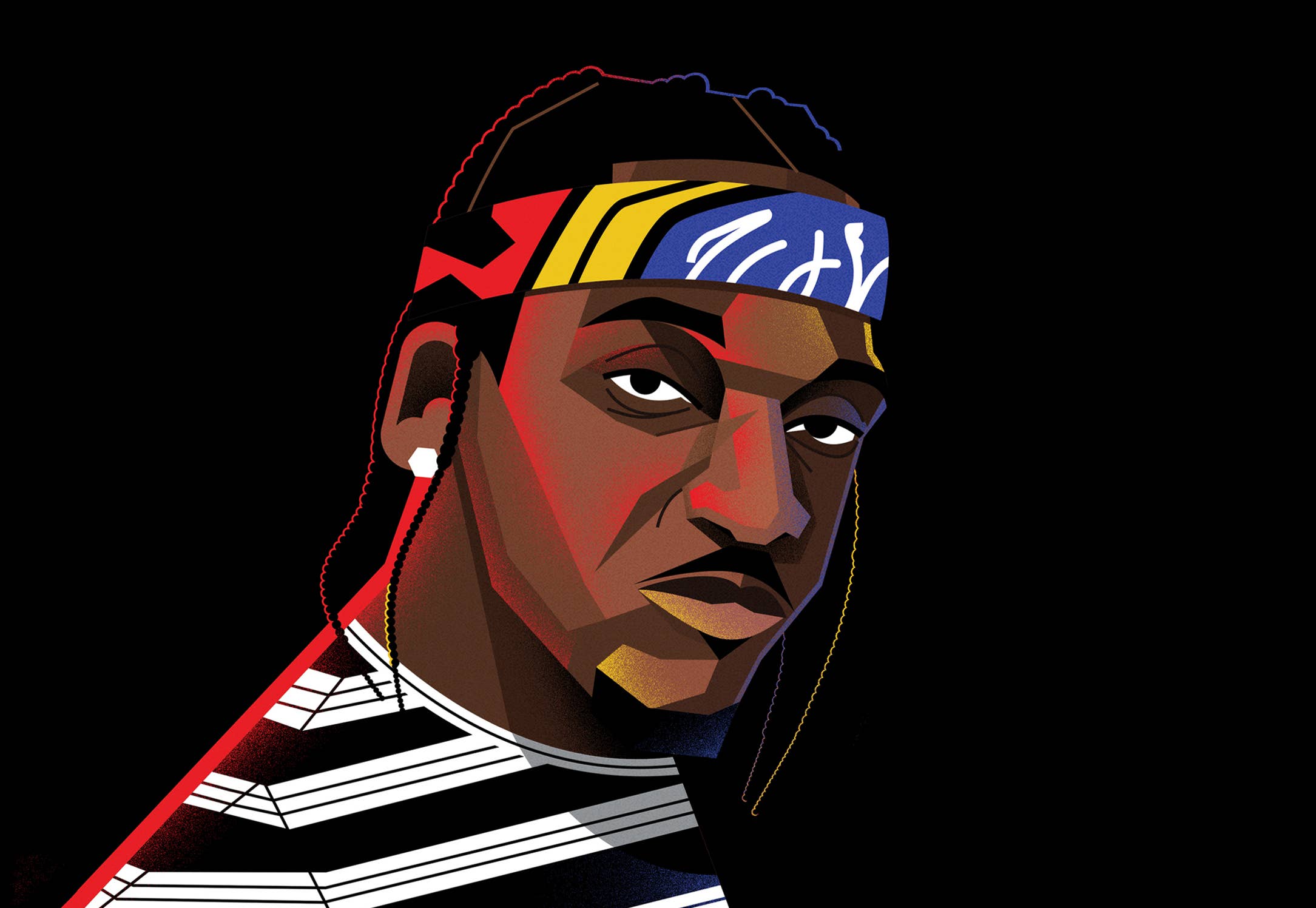 pusha t illustration