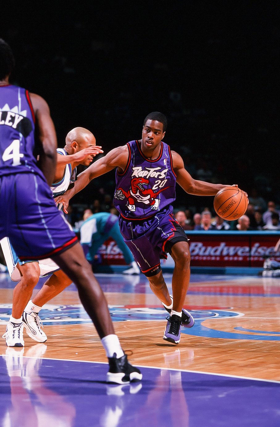 Alvin Williams of the Toronto Raptors during the game against the Charlotte Hornets