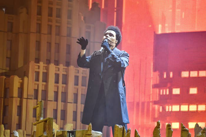 The Weeknd performing live