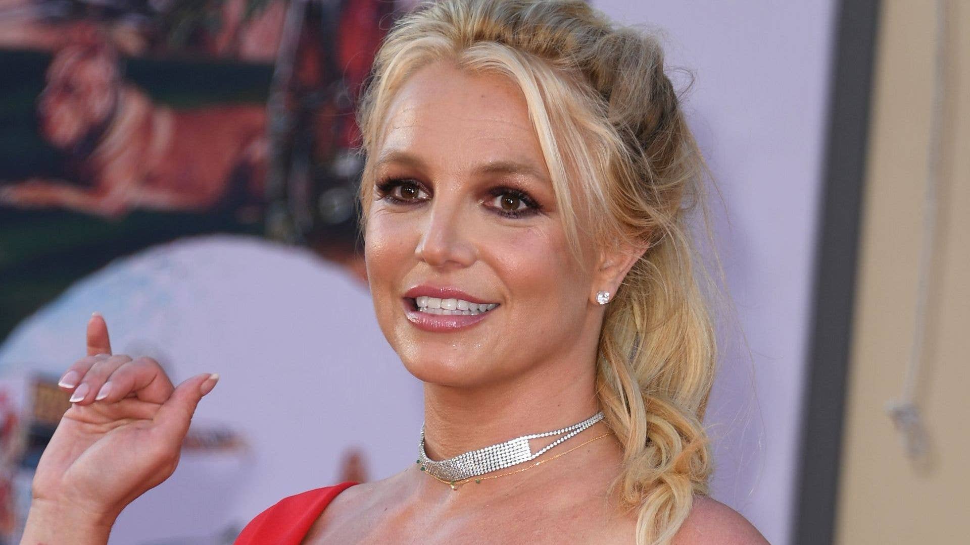 Britney Spears arrives for the premiere of Sony Pictures' "Once Upon a Time... in Hollywood"