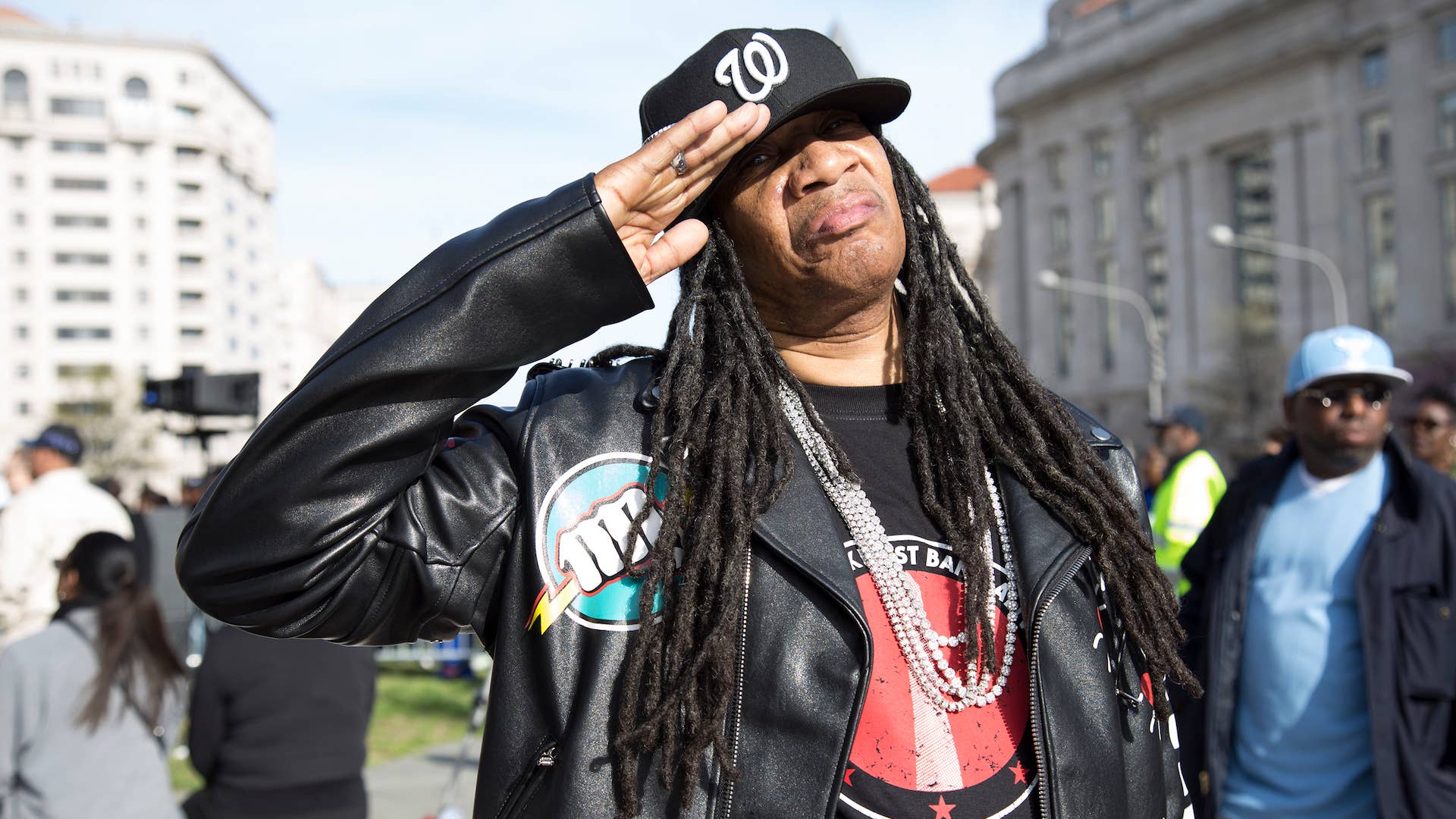 Dj Kool attends D.C. Emancipation Day at Freedom Plaza