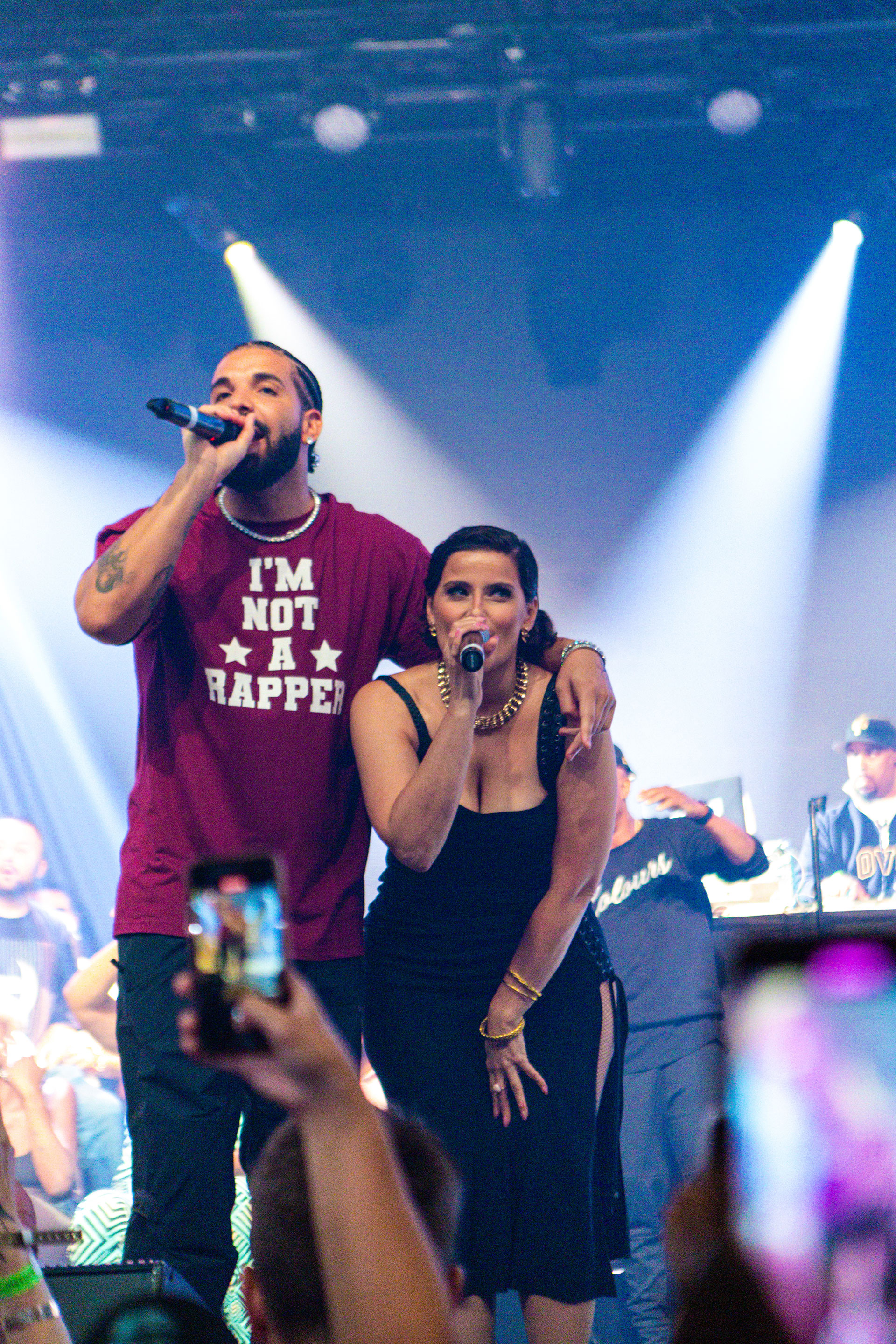 Drake performers with Nelly Furtado at All Canadian North Stars showcase