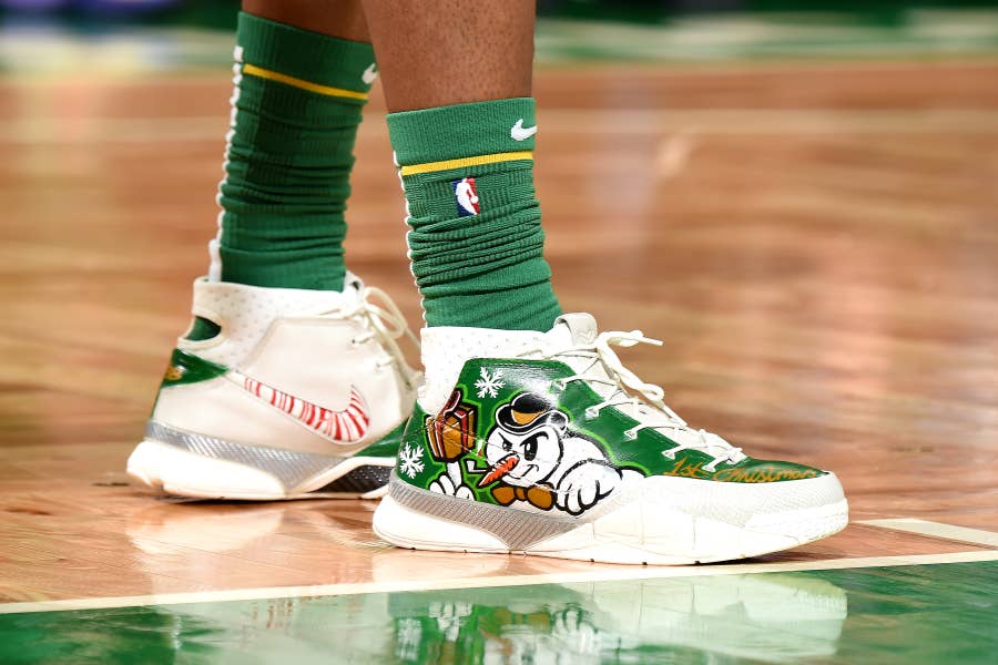 NBA Boston Celtics Custom Name And Number AOP Air Jordan 13 Shoes