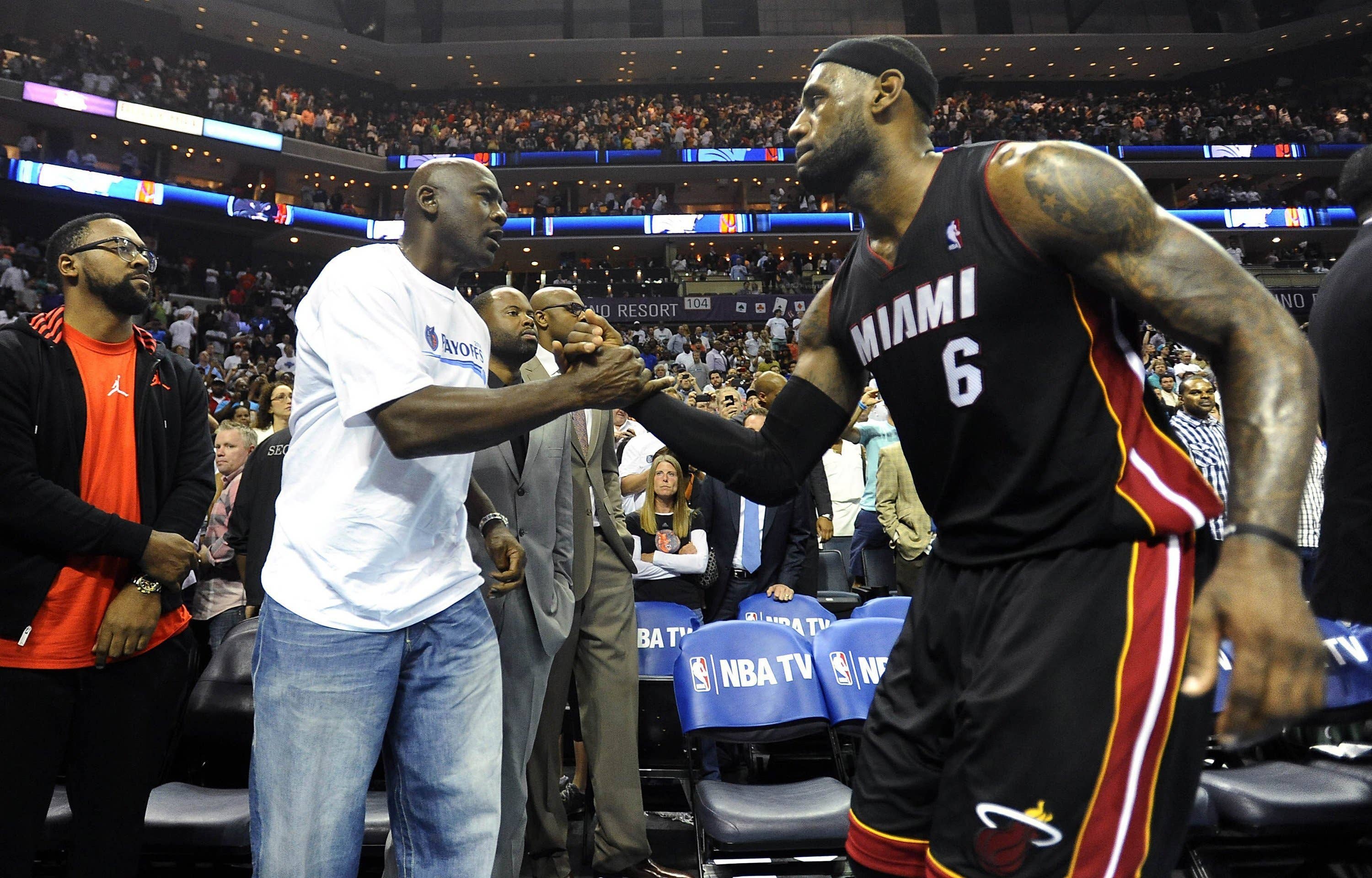 LeBron James and Michael Jordan