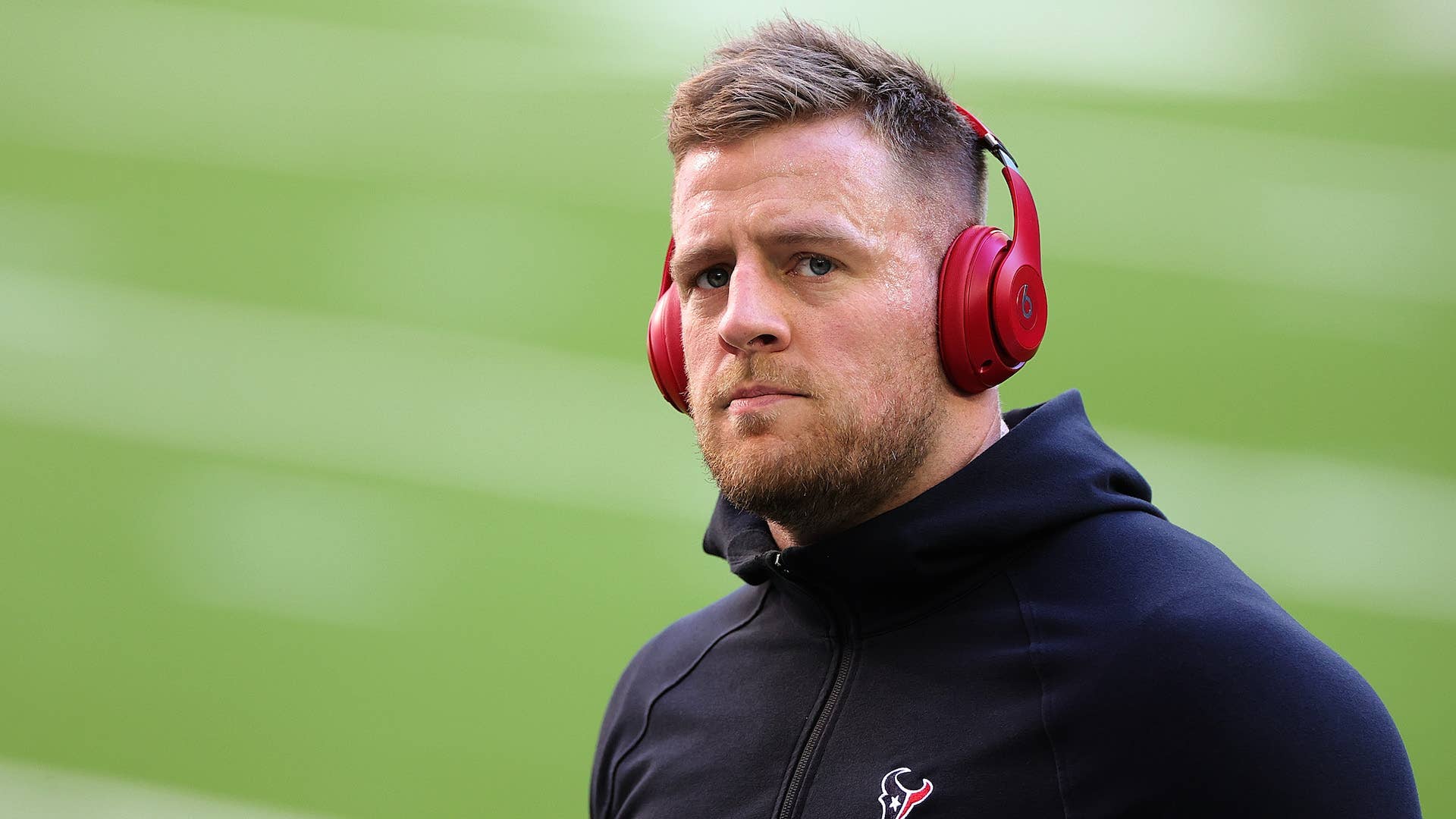 J.J. Watt #99 of the Houston Texans participates in warmups