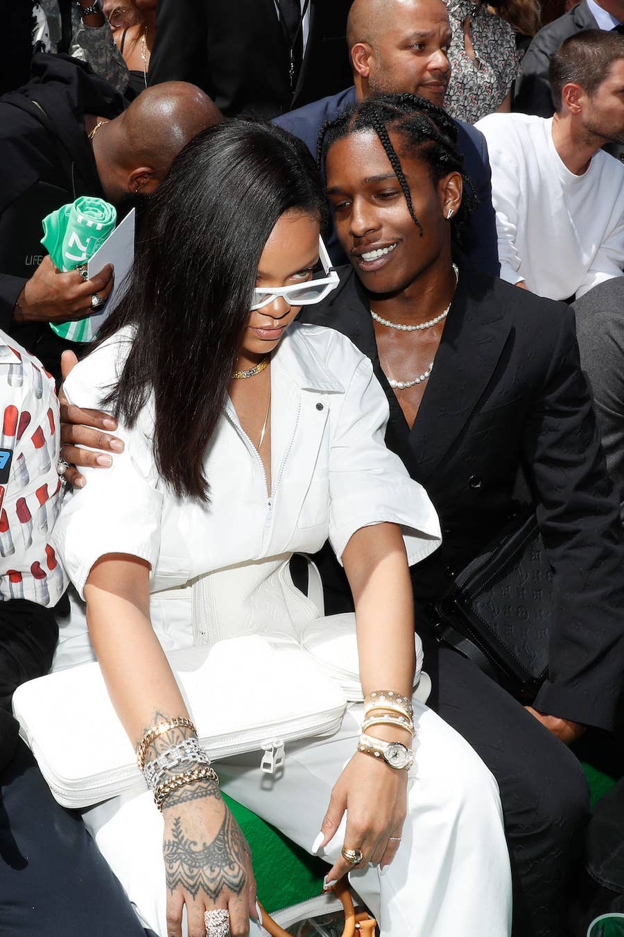 Rihanna News on X: Rihanna and A$AP Rocky at the Louis Vuitton fashion show  last night in Paris.  / X