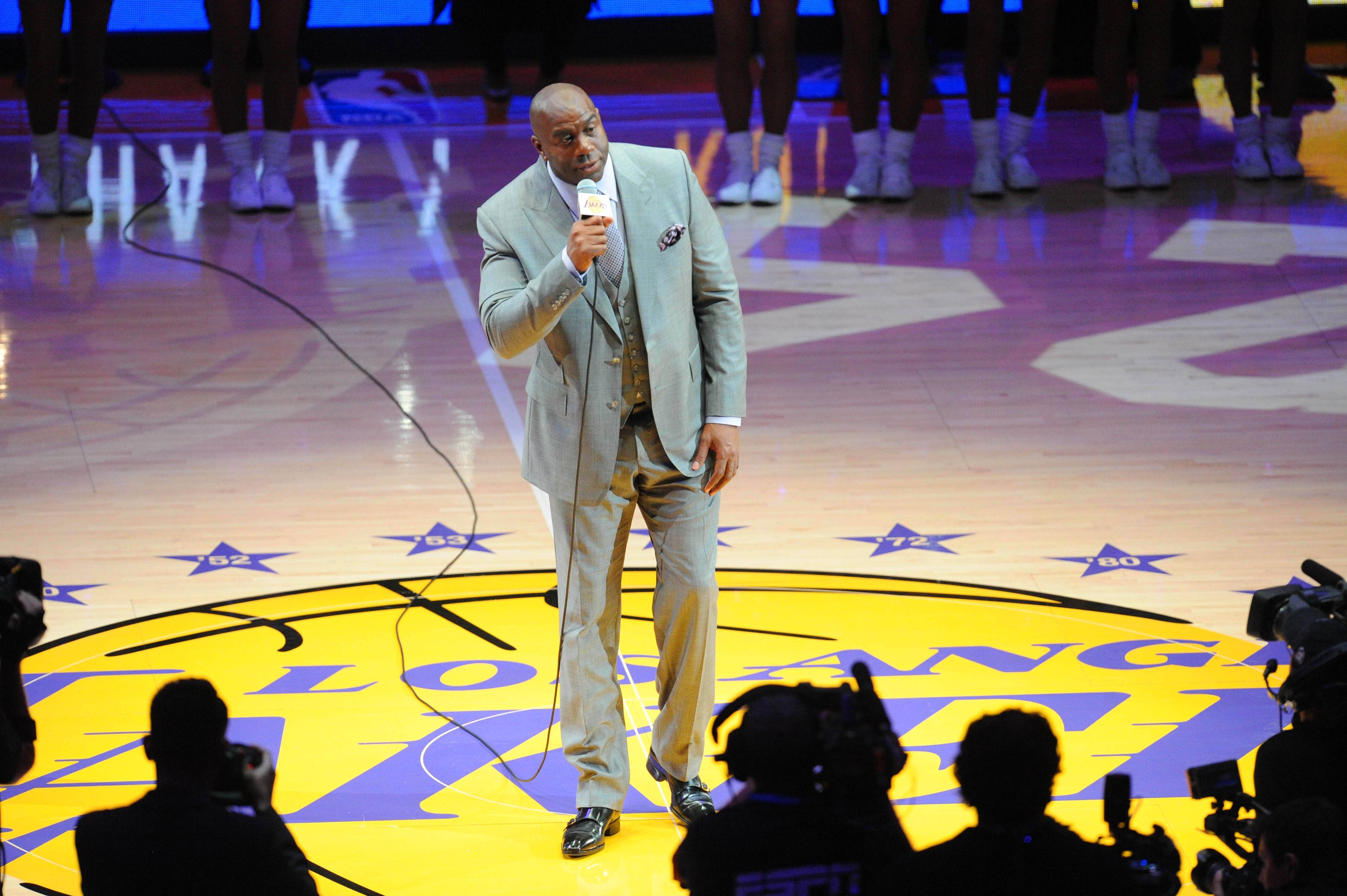 Magic Johnson Lakers Staples Center 2016