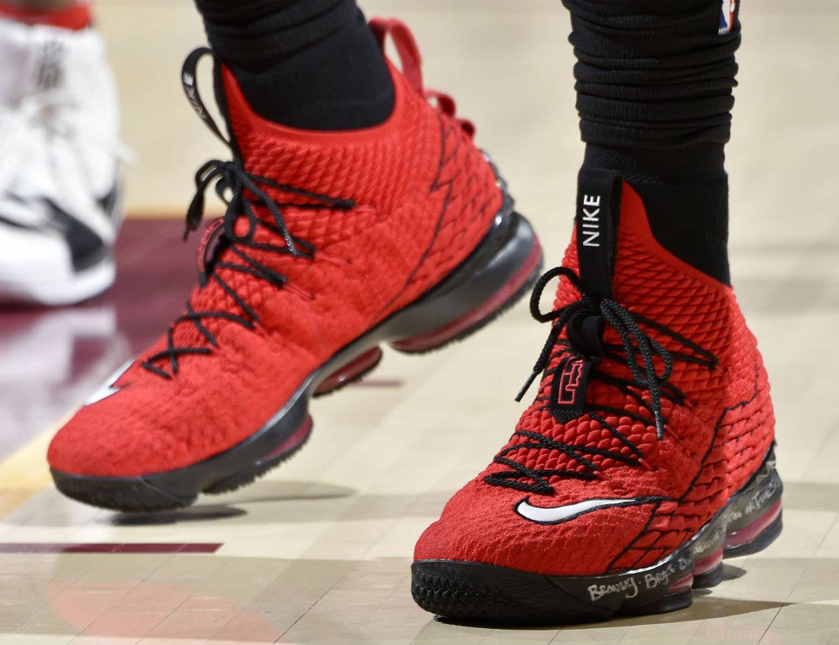 Solewatch: Lebron James Debuts 'Red Griffey' Nike Lebron 15 | Complex