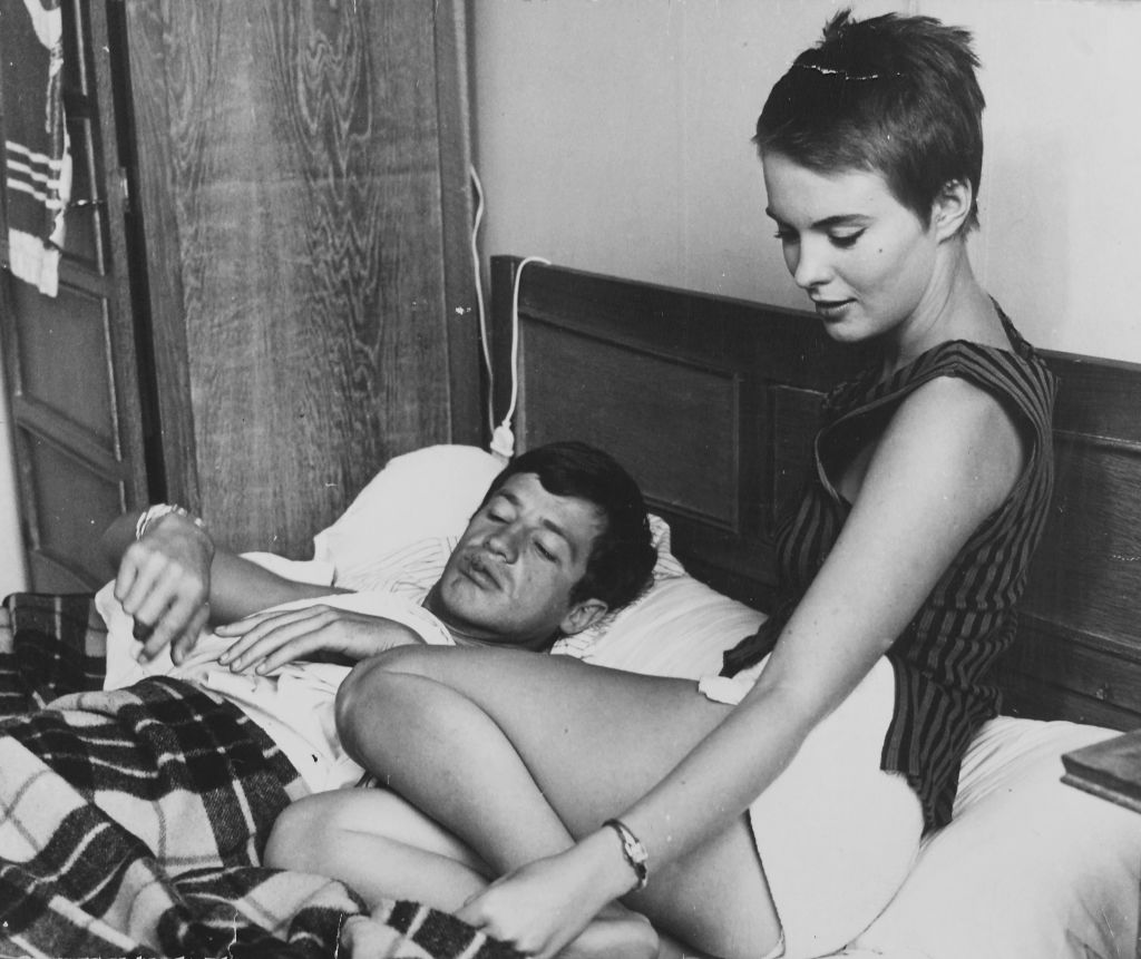 Jean Paul Belmondo and Jean Seberg in Breathless