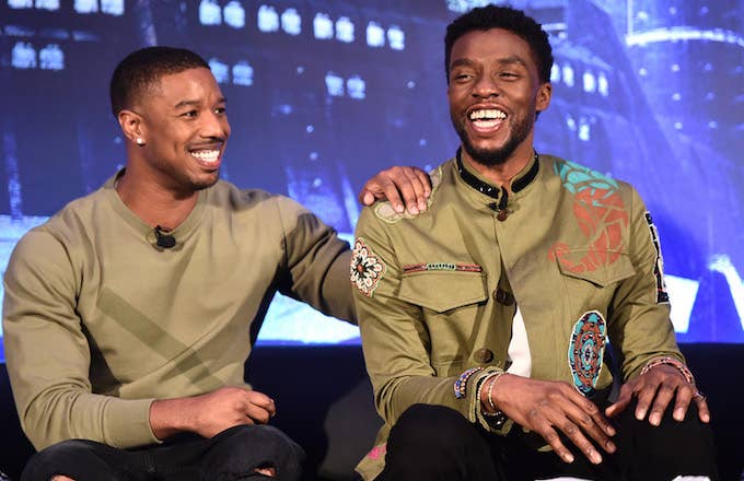 Actors Michael B. Jordan and Chadwick Boseman