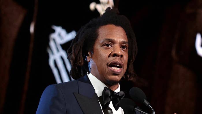 Jay Z is inducted onstage during the 36th Annual Rock &amp; Roll Hall Of Fame Induction Ceremony