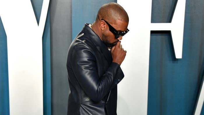 Kanye West attends the 2020 Vanity Fair Oscar.