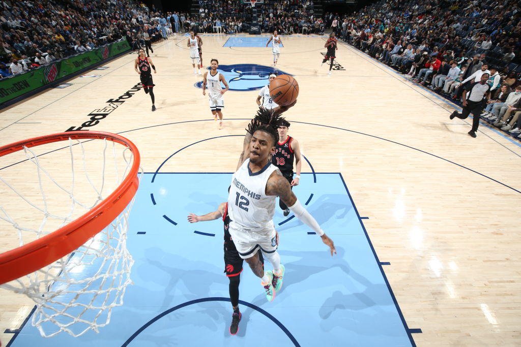 Ja Morant Raptors Grizzlies Dunk 2021