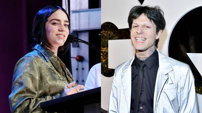 A merged photo of Billie Eilish and Jesse Rutherford.