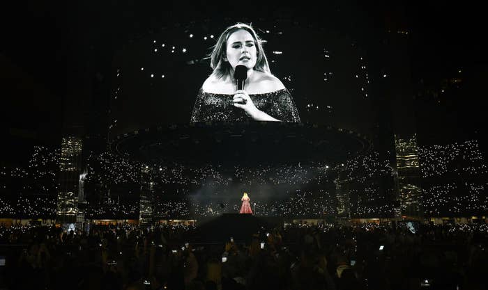 Adele performing live in concert