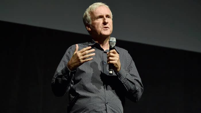 Writer/director James Cameron of &#x27;Avatar 2&#x27; speaks onstage during CinemaCon 2016