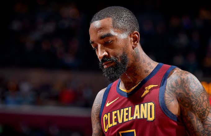 J.R. Smith removes shirt just like old times during MLB All-Star