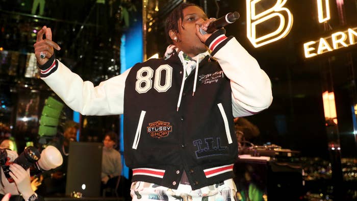 ASAP Rocky is pictured performing for fans