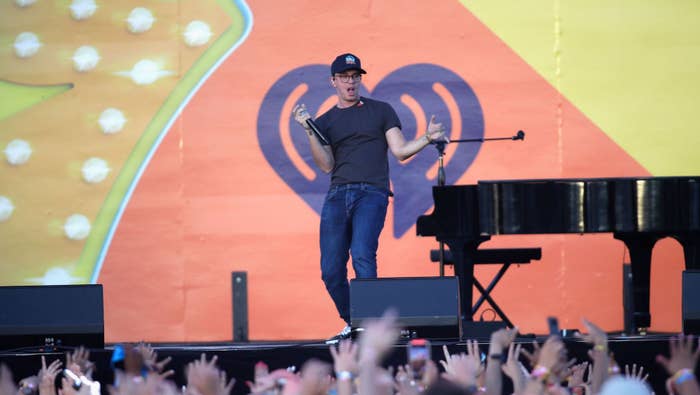 Logic performs onstage during the 2018 iHeartRadio Music Festival Daytime Stage