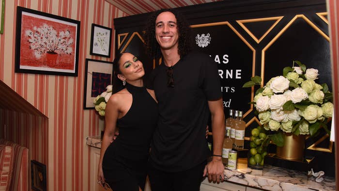 Vanessa Hudgens and Cole Tucker attend the Thomas Ashbourne Margalicious Margarita Dinner