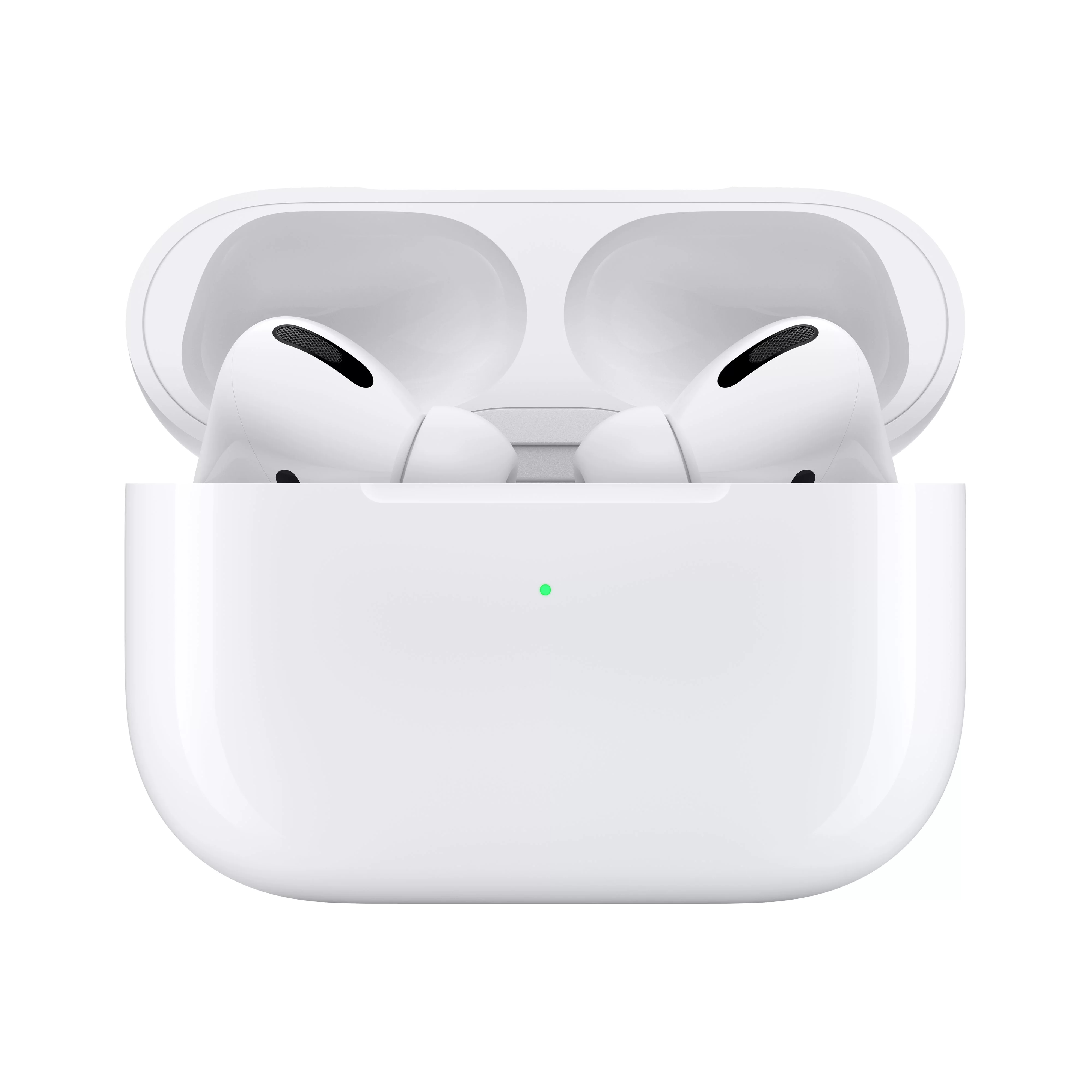 Apple AirPods are pictured in their case