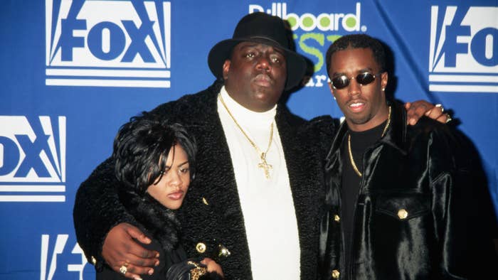 Biggie Smalls, Puff Daddy, and Lil Kim Pose For a Photo