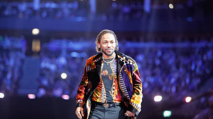 Kendrick Lamar accepts the International Male Solo Artist award during The BRIT Awards 2018