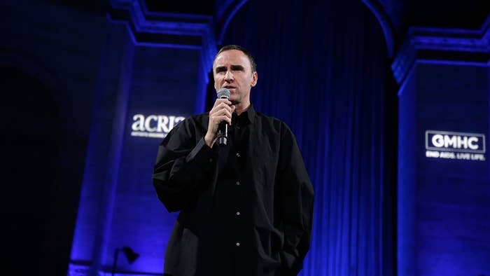 Designer Raf Simons attends ACRIA&#x27;s 22nd annual holiday dinner at Cipriani 25 Broadway