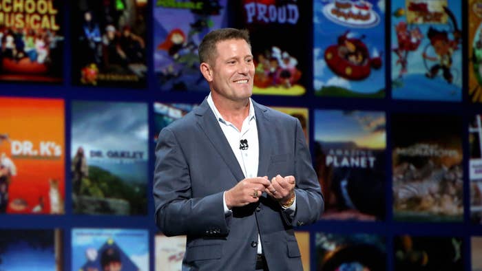 Disney&#x27;s Chairman of Direct to Consumer division Kevin Mayer at Disney+ Showcase.