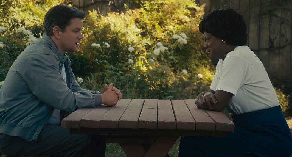 Matt Damon and Viola Davis in Air