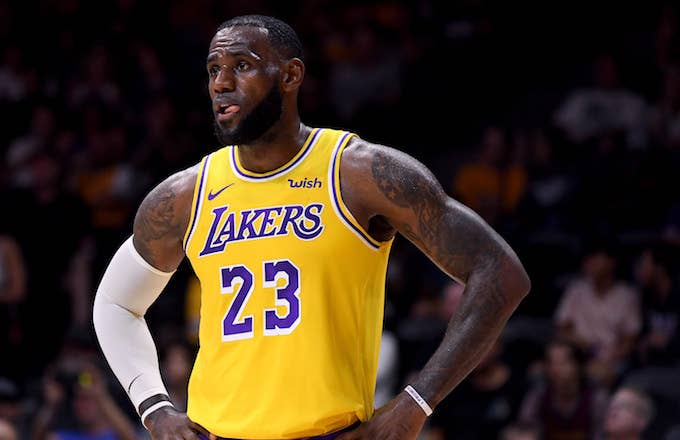 LeBron James Isn't Used to Wearing a Lakers Uniform Yet