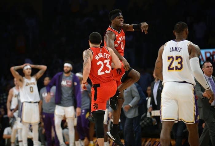 Raptors Fred Van Vleet Terence Davis Lakers 2019 Los Angeles