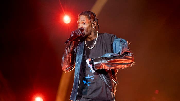 Travis Scott performs during 2021 Astroworld Festival