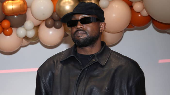 Ye West is pictured with balloons