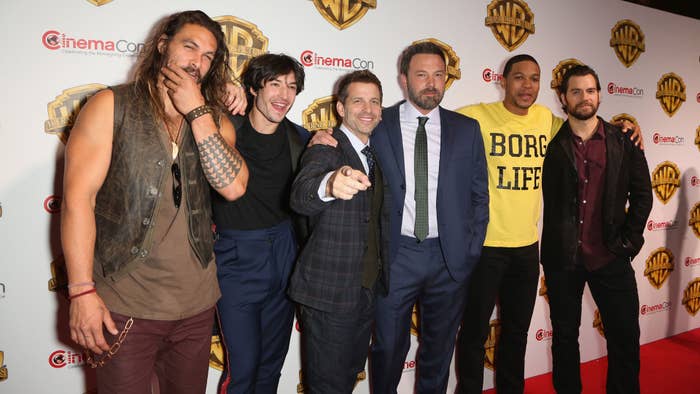 Zack Snyder and &#x27;The Justice League&#x27; cast at CinemaCon 2017.