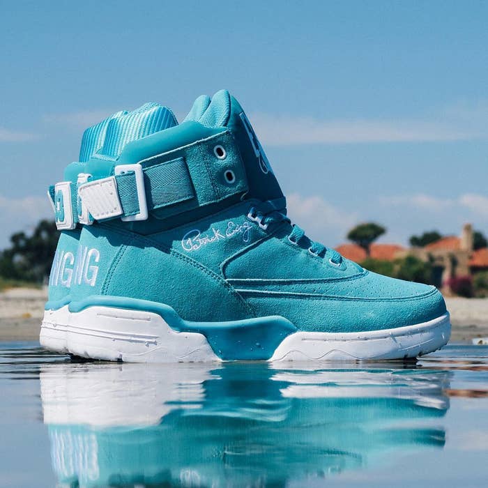 Ewing 33 Hi Turquoise Suede Release Date Side