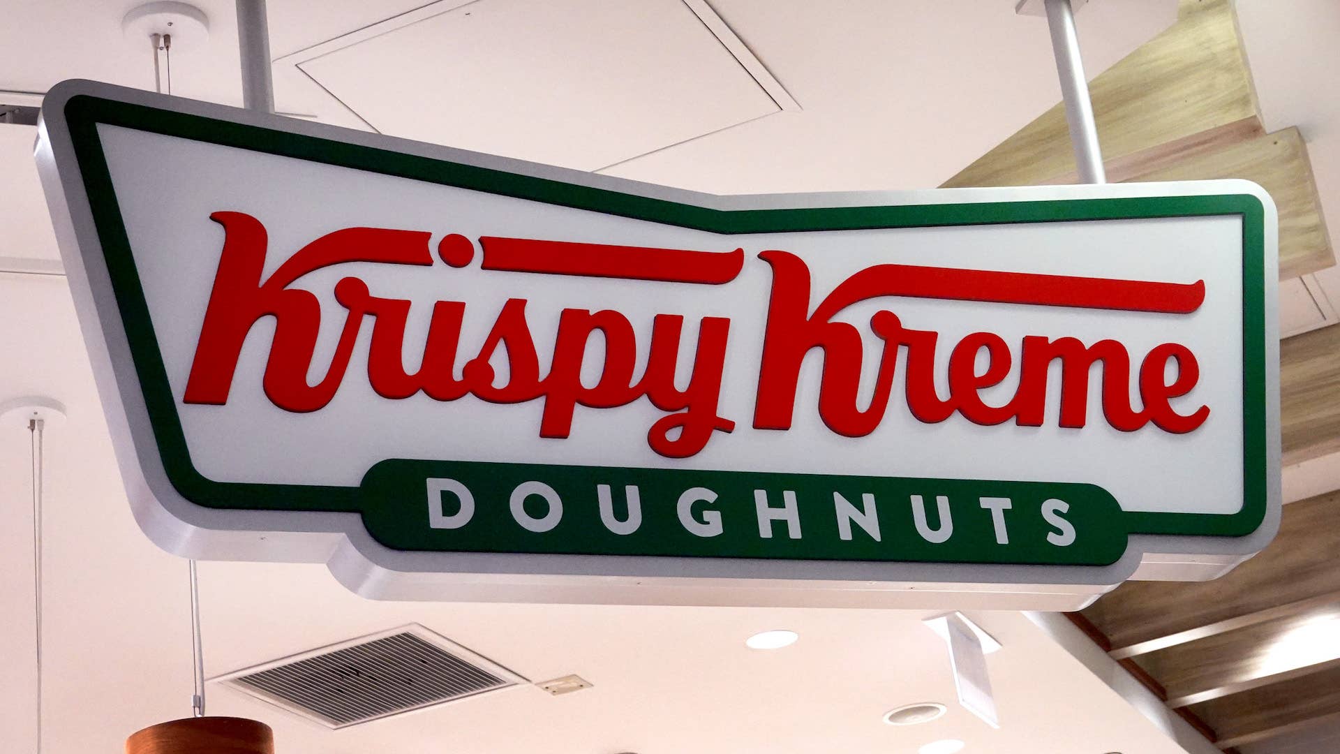 Krispy Kreme sign outside a store