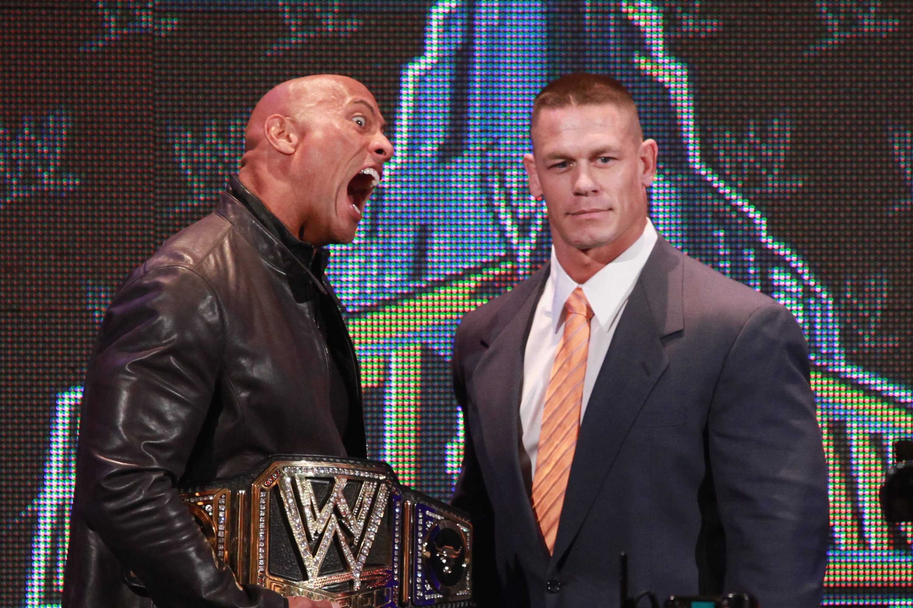 The Rock John Cena 2013 Getty