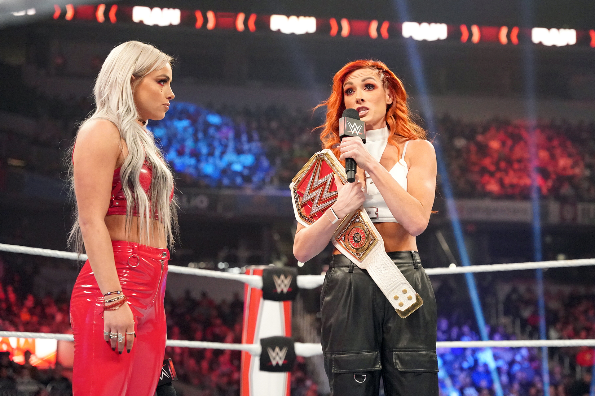 Liv Morgan and Becky Lynch on WWE Raw, November 15, 2021