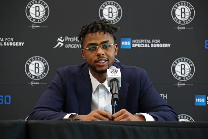 D&#x27;Angelo Russell Nets Press Conference 2017 Getty