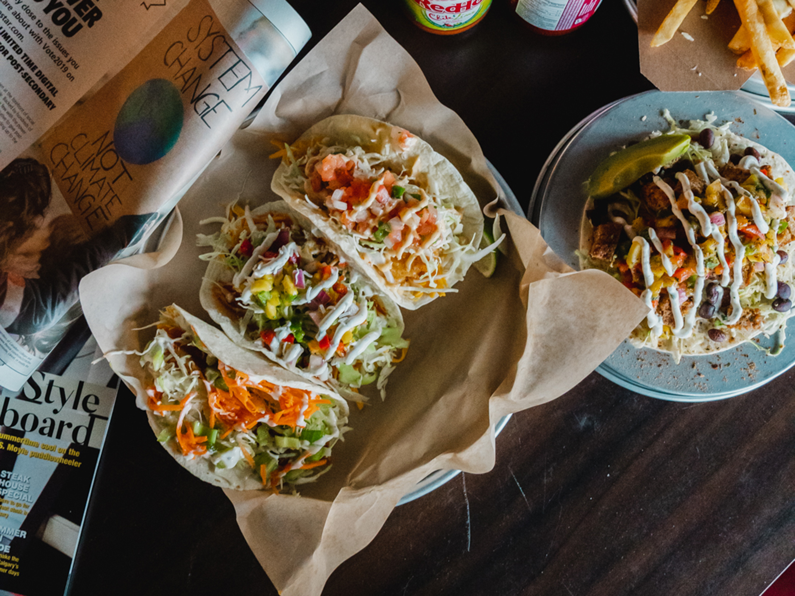 strEATS tacos spread across a table