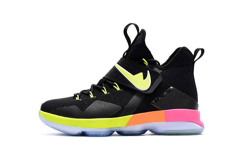 lebron 11 black and rainbow