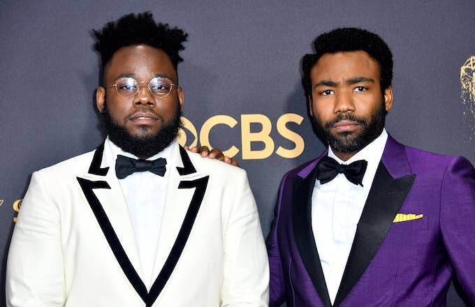 Stephen Glover and actor Donald Glover attend the 69th Annual Primetime Emmy Awards.