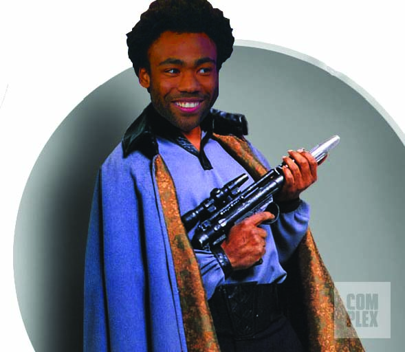 A photoshop combining Lando Calrissian and Donald Glover