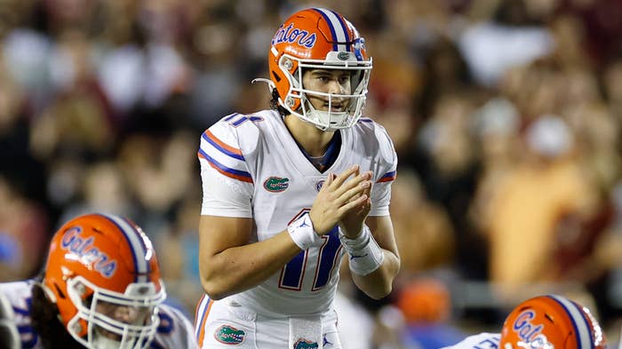 Jalen Kitna lines up for a play against the Florida State Seminoles.