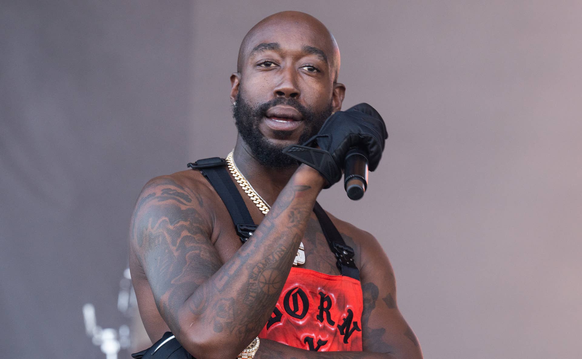 Freddie Gibbs performs at 2021 Rolling Loud