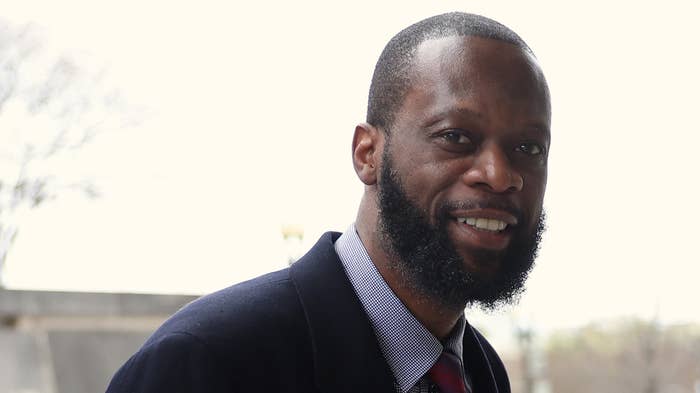 Pras Michel is photographed as he arrives at U.S. District Court.