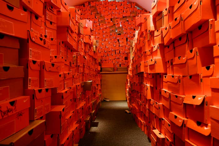 Nike Shoe Boxes Stacked