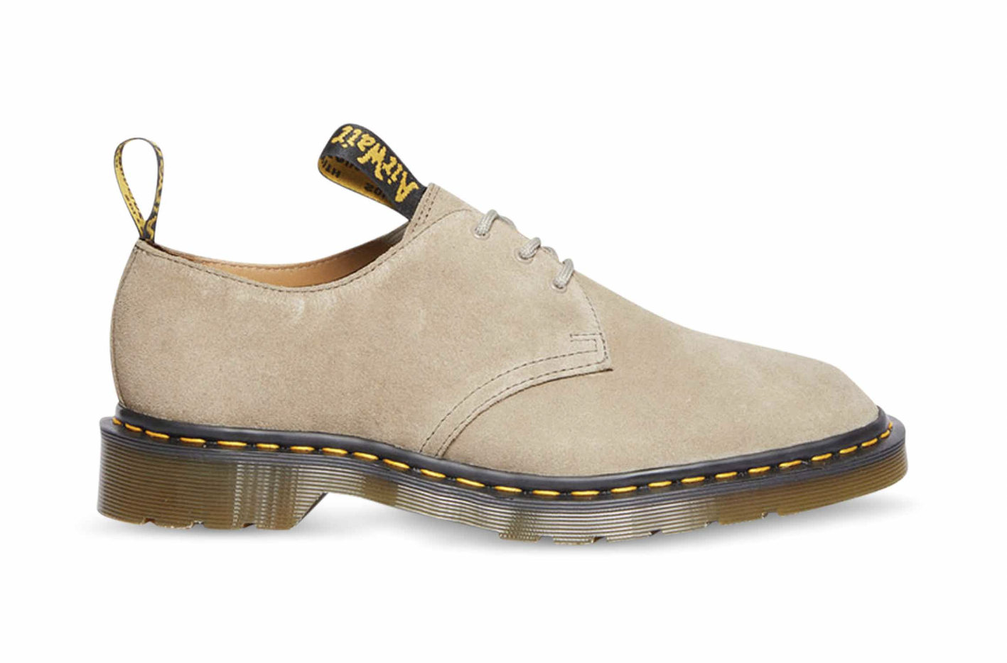 Dr Martens x Engineered Garments 1461 Suede against a white background